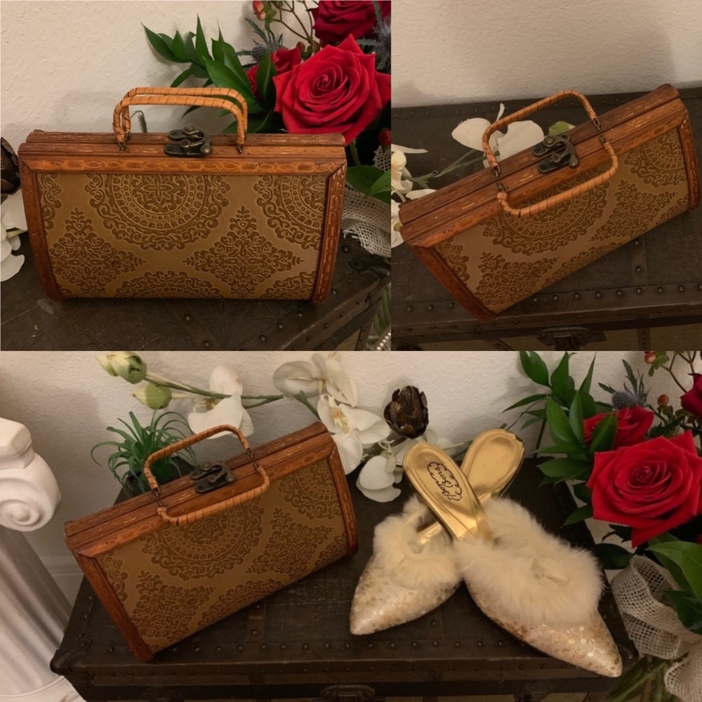 Vintage Moroccan Wooden Purse - Picture 3 of 16